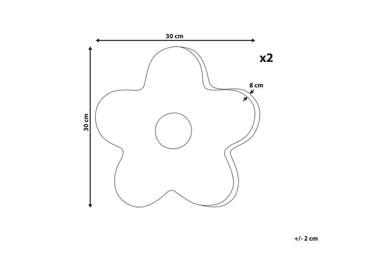 Prydnadskuddar Sorrel set om 2 Rosa/Beige/Vit - Rosa/Beige/Vit - Textilier & mattor - Kuddar & plädar
