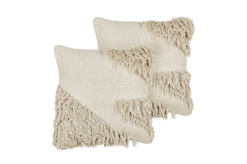 Prydnadskuddar Sourwood set om 2 Beige - Beige - Textilier & mattor - Kuddar & plädar - Utomhuskudde