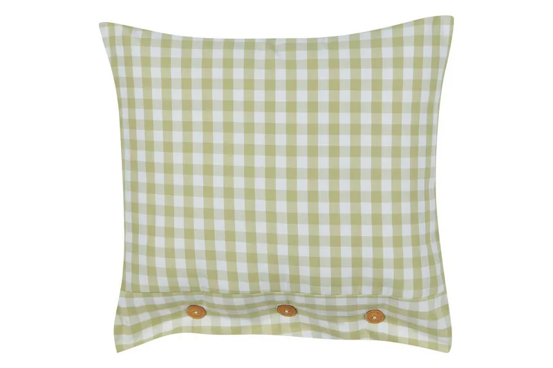 Prydnadskuddar Talya Grönt/vitt/ljust trä, Fyrkantig, Grönt/vitt/ljust trä, Fyrkantig