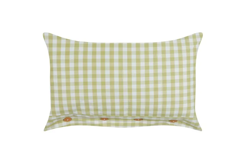 Prydnadskuddar Talya Grönt/vitt/ljust trä, Rektangulär - Grönt/vitt/ljust trä, Rektangulär - Textilier & mattor - Kuddar & plädar - Utomhuskudde