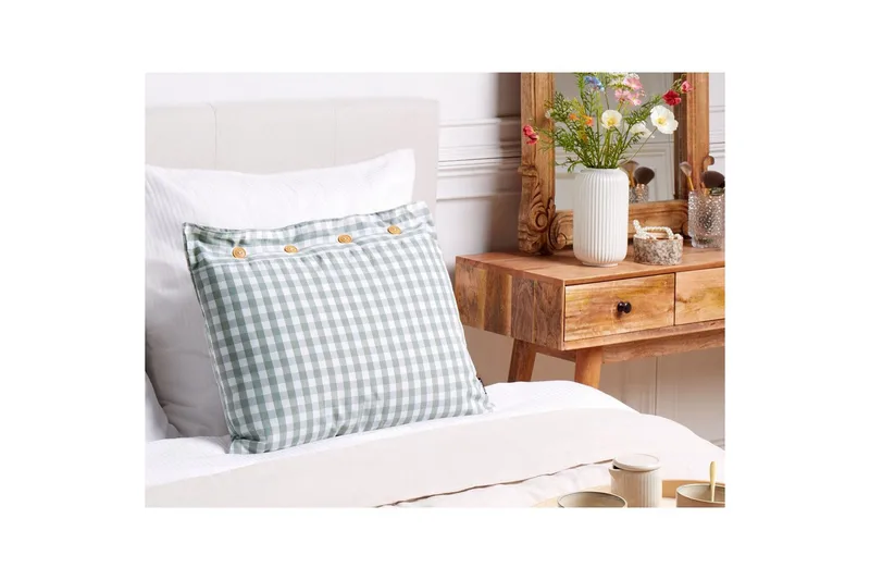 Prydnadskuddar Talya Mintgrönt/vitt/ljust trä, Rektangulär - Mintgrönt/vitt/ljust trä, Rektangulär - Textilier & mattor - Kuddar & plädar - Utomhuskudde