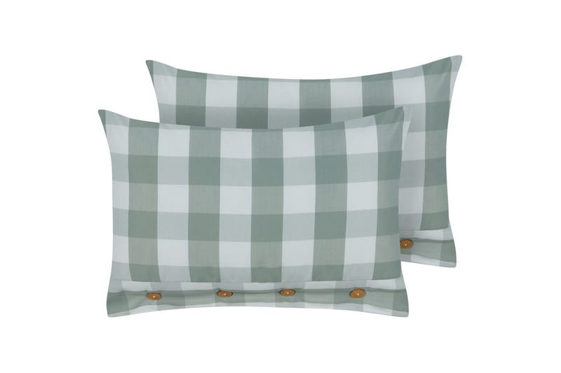 Prydnadskuddar Tamnine set om 2 Mintgrön/Vit, Rektangulär, Mintgrön/Vit, Rektangulär