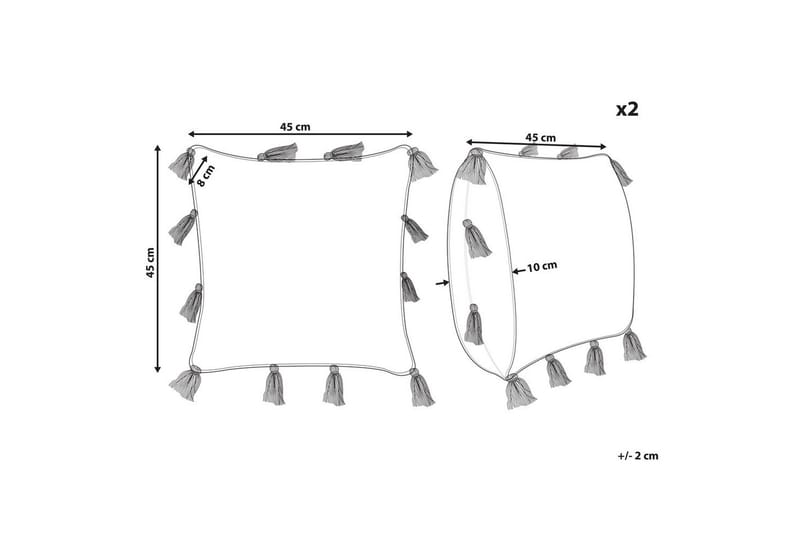 Prydnadskuddar Torenia set om 2 - Textilier & mattor - Kuddar & plädar
