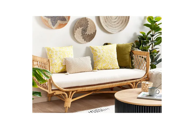 Prydnadskuddar Triteleia set om 2 Gul/Beige/Guld - Gul/Beige/Guld - Textilier & mattor - Kuddar & plädar