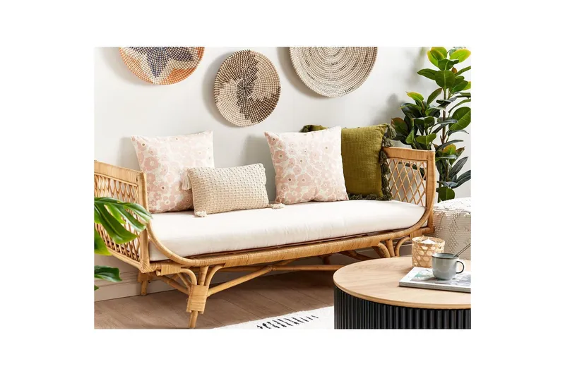 Prydnadskuddar Triteleia set om 2 Rosa/guld/beige - Rosa/guld/beige - Textilier & mattor - Kuddar & plädar