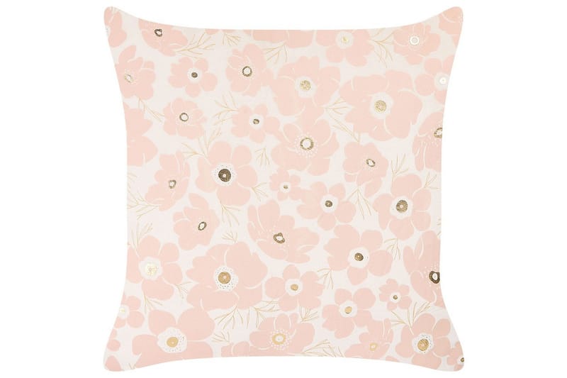 Prydnadskuddar Triteleia set om 2 Rosa/guld/beige - Rosa/guld/beige - Textilier & mattor - Kuddar & plädar