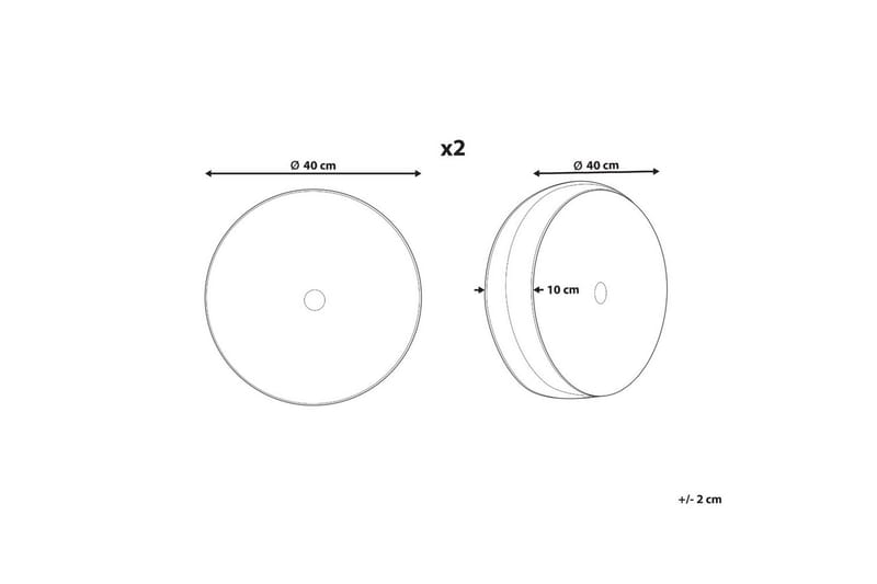 Prydnadskuddar Udala set om 2 Blå - Blå - Textilier & mattor - Kuddar & plädar - Utomhuskudde