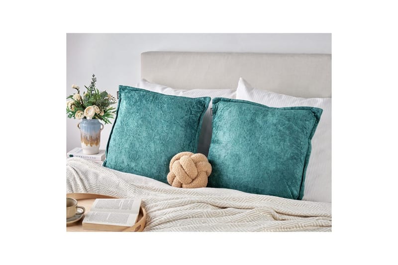 Prydnadskuddar Verpis set om 2 Blågrön - Blågrön - Textilier & mattor - Kuddar & plädar