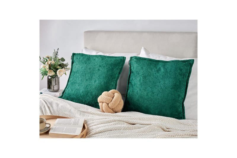 Prydnadskuddar Verpis set om 2 Grön - Grön - Textilier & mattor - Kuddar & plädar