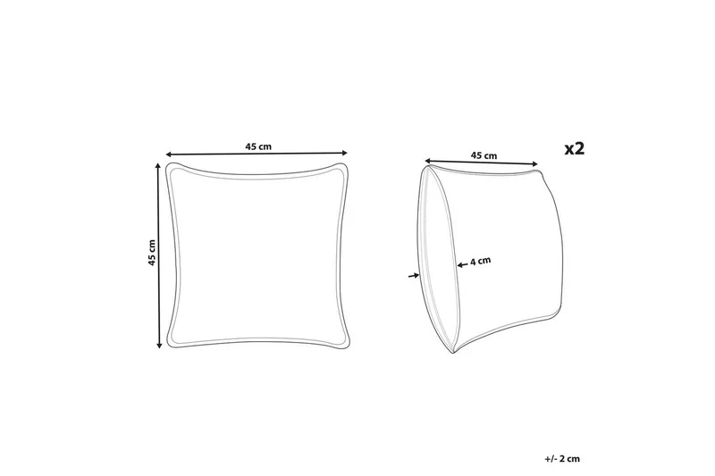 Prydnadskuddar Yuzuri set om 2 Grön/guld - Grön/guld - Textilier & mattor - Kuddar & plädar