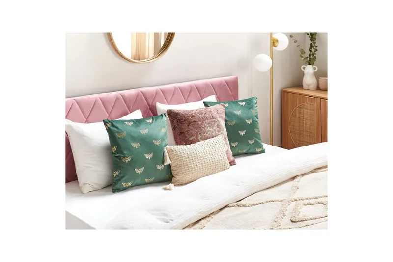 Prydnadskuddar Yuzuri set om 2 Grön/guld - Grön/guld - Textilier & mattor - Kuddar & plädar