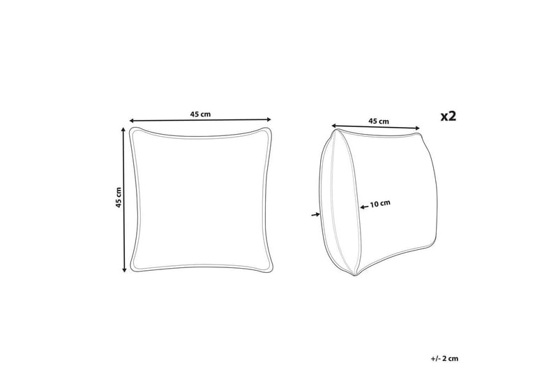 Prydnadskuddar Yuzuri set om 2 Ljusgrön/guld - Ljusgrön/guld - Textilier & mattor - Kuddar & plädar