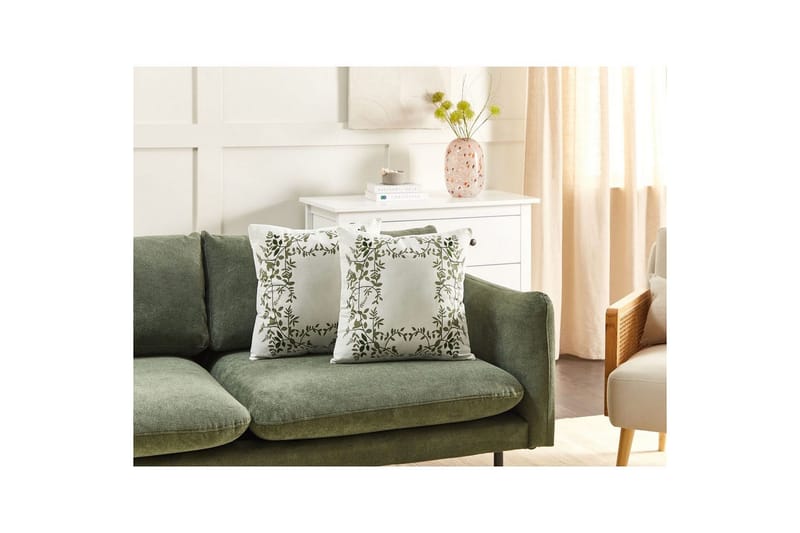 Prydnadskuddar Zaleya set om 2 Fyrkantig - Fyrkantig - Textilier & mattor - Kuddar & plädar