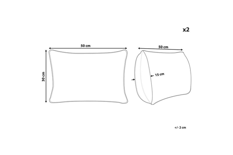 Prydnadskuddar Zaleya set om 2 Rektangulär - Rektangulär - Textilier & mattor - Kuddar & plädar