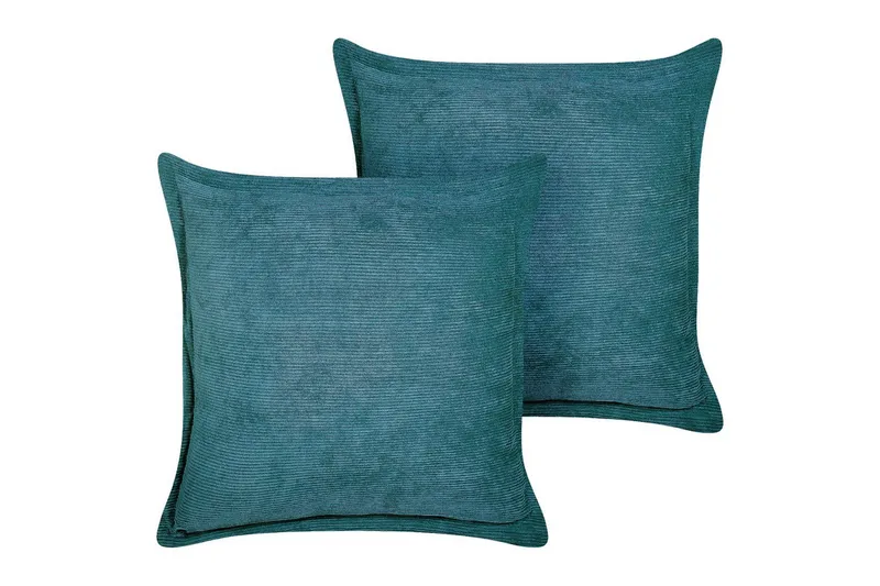 Prydnadskuddar Zinnia set om 2 Blå, Fyrkantig, Blå, Fyrkantig