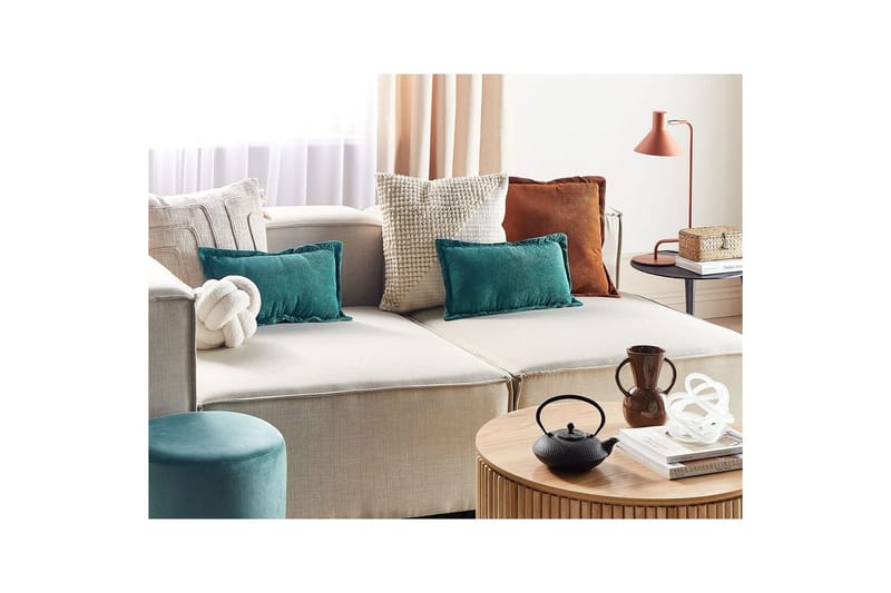 Prydnadskuddar Zinnia set om 2 Blå, Rektangulär - Blå, Rektangulär - Textilier & mattor - Kuddar & plädar