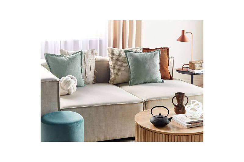 Prydnadskuddar Zinnia set om 2 Grön, Fyrkantig - Grön, Fyrkantig - Textilier & mattor - Kuddar & plädar