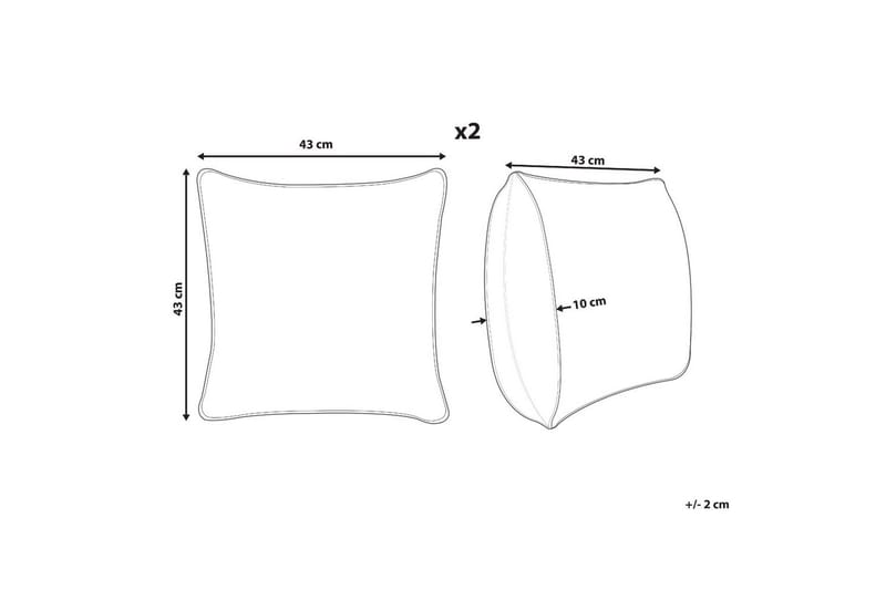 Prydnadskuddar Zinnia set om 2 Orange, Fyrkantig - Orange, Fyrkantig - Textilier & mattor - Kuddar & plädar