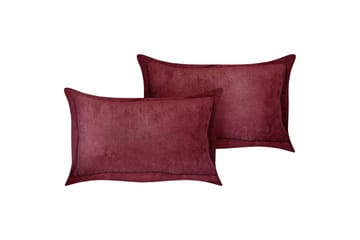 Prydnadskuddar Zinnia set om 2 Röd, Rektangulär
