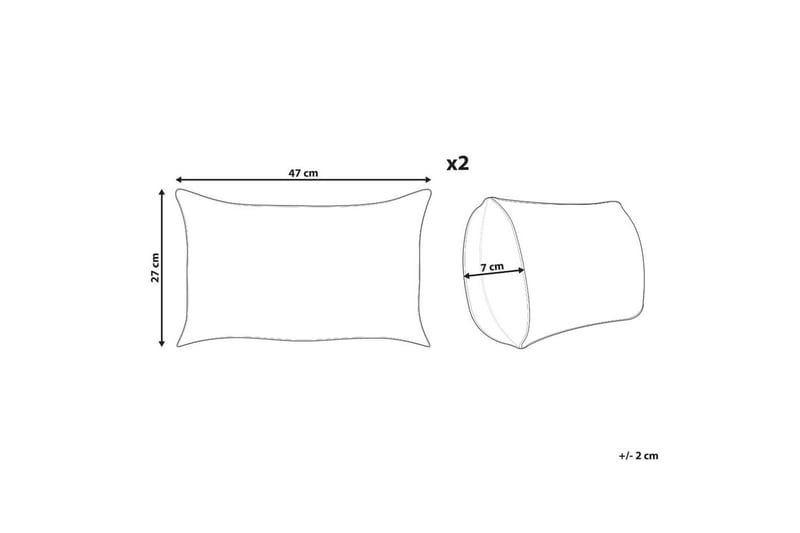 Prydnadskuddar Zinnia set om 2 Röd, Rektangulär - Röd, Rektangulär - Textilier & mattor - Kuddar & plädar