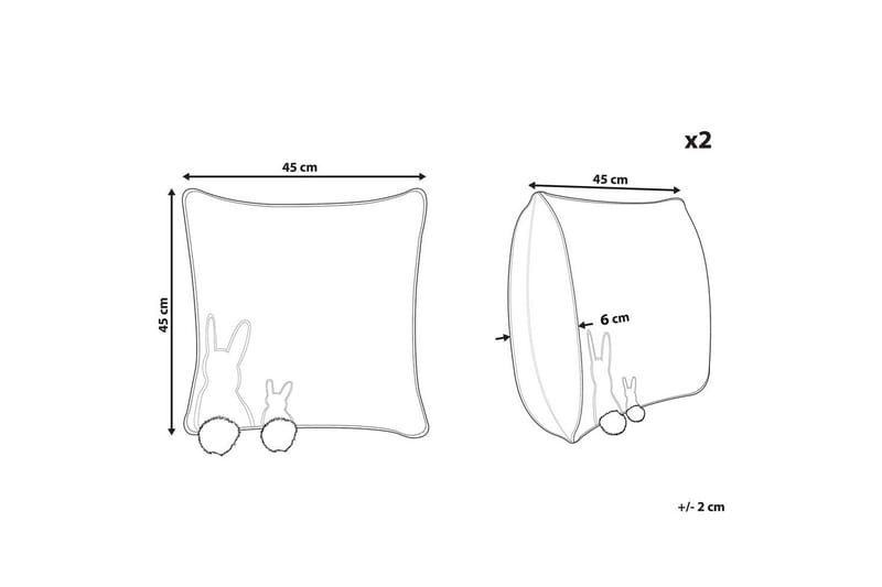 Prydnadskuddar Phlox set om 2 - Textilier & mattor - Kuddar & plädar - Utomhuskudde