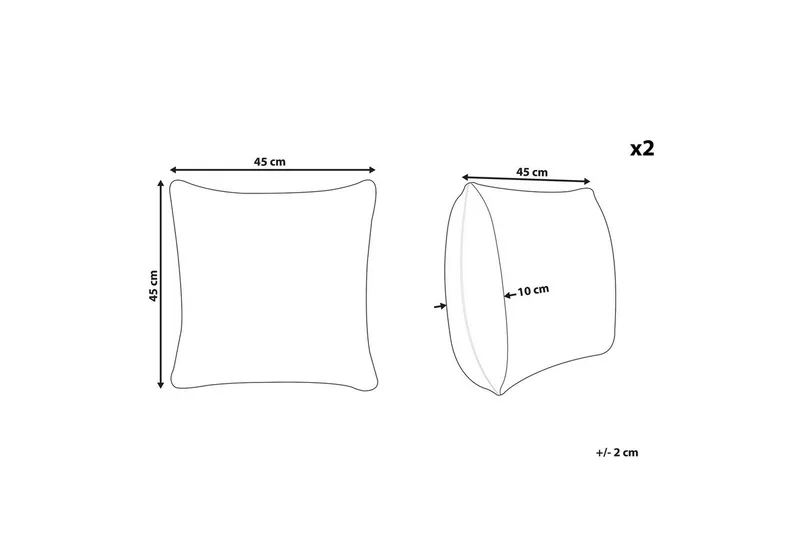 Prydnadskuddar Pumila set om 2 Grön - Grön - Textilier & mattor - Kuddar & plädar