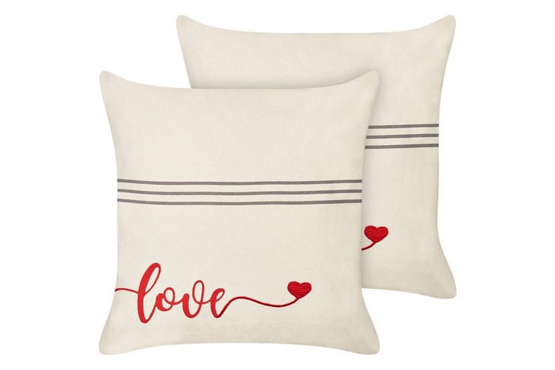 Prydnadskuddar Plumeria set om 2