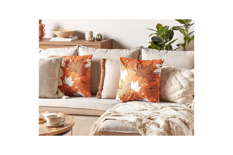 Prydnadskuddar Poinsettia set om 2 - Textilier & mattor - Kuddar & plädar