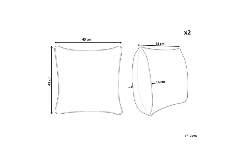 Prydnadskuddar Pilea set om 2 Grön - Grön - Textilier & mattor - Kuddar & plädar - Utomhuskudde