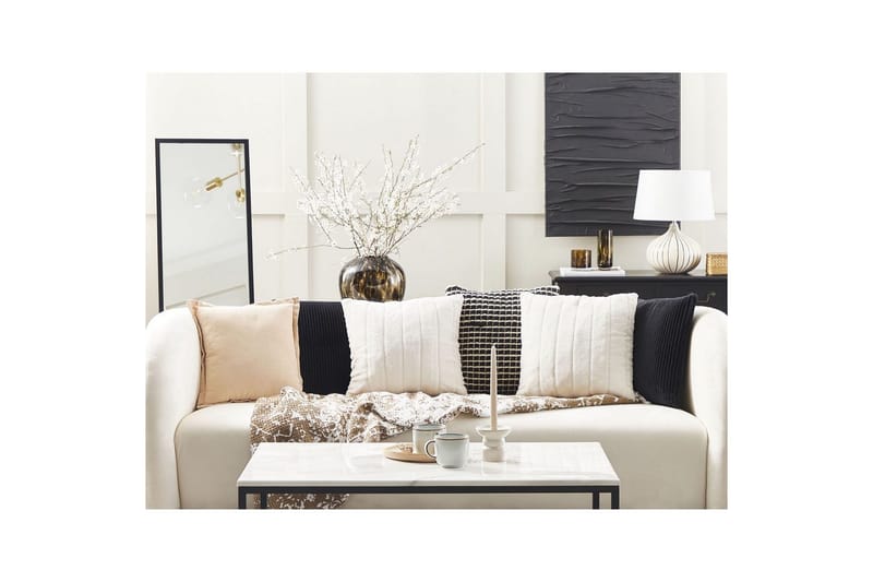 Prydnadskuddar Pumila set om 2 Vit - Vit - Textilier & mattor - Kuddar & plädar