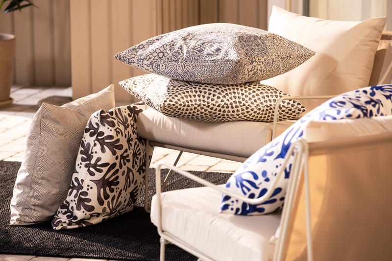 Fritab Dots Kuddfodral 60x60 cm - Beige/Vit - Textilier & mattor - Kuddar & plädar - Prydnadskuddar & kuddfodral