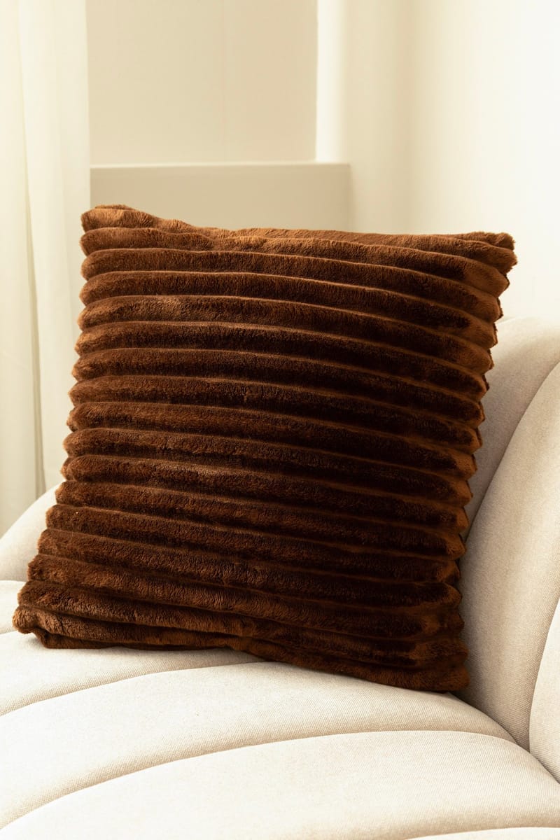 Prydnadskudde Stripe 50x50 cm - Brown - Textilier & mattor - Kuddar & plädar