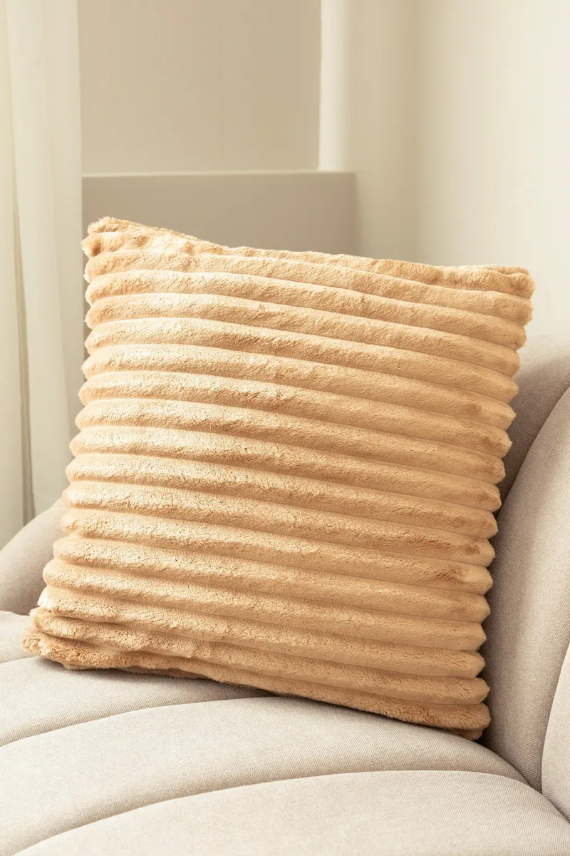 Prydnadskudde Stripe 50x50 cm - Caramell - Textilier & mattor - Kuddar & plädar