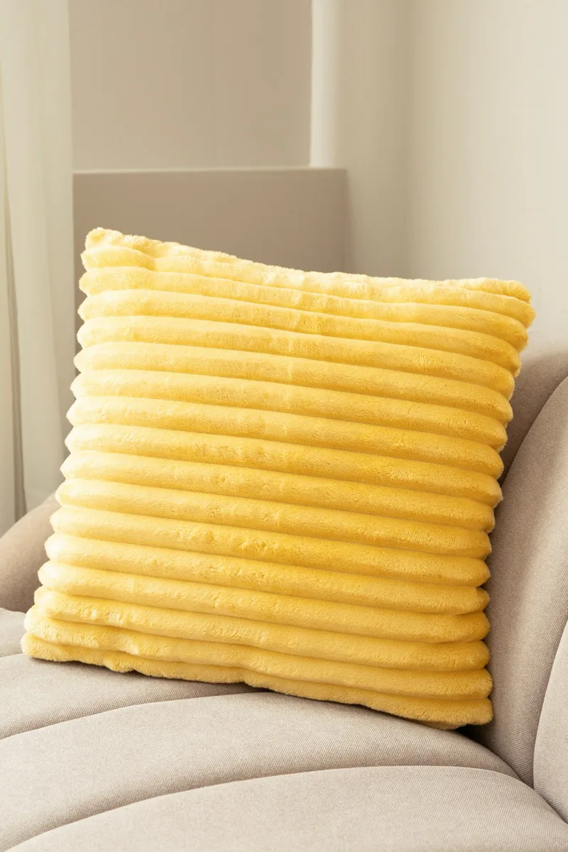 Prydnadskudde Stripe 50x50 cm - Yellow - Textilier & mattor - Kuddar & plädar