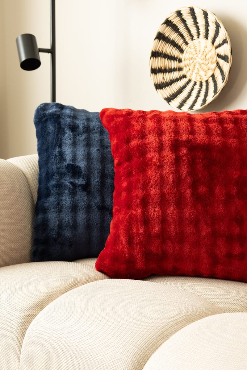 Prydnadskudde Pom Pom 50x50 cm - Röd - Textilier & mattor - Kuddar & plädar