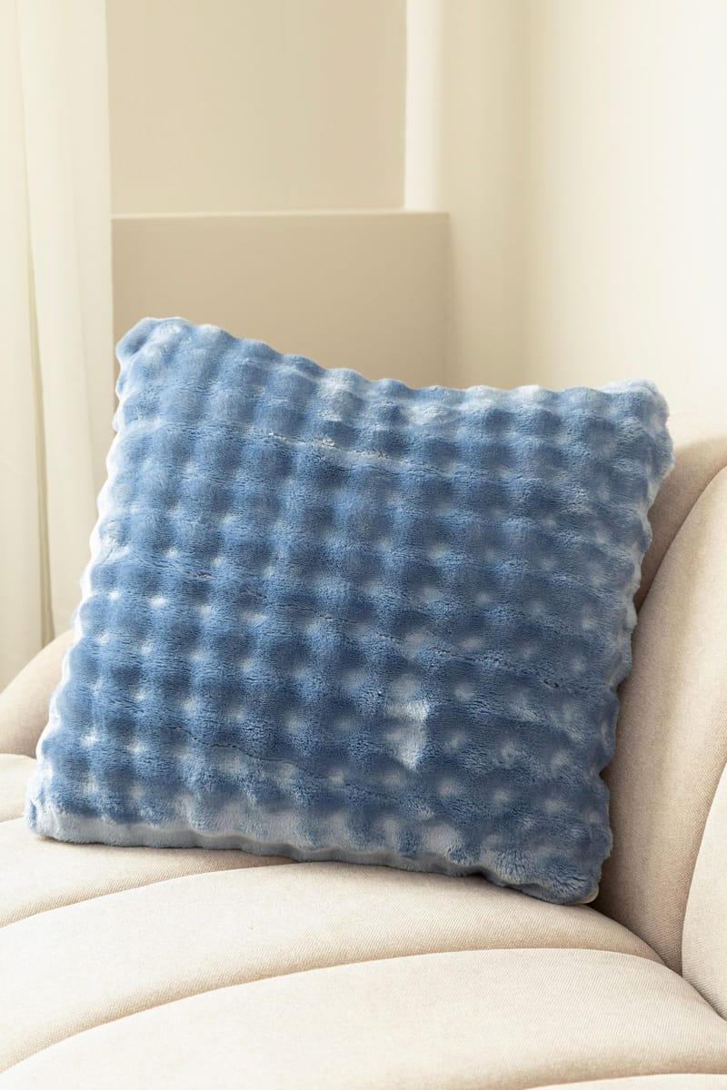 Prydnadskudde Pom Pom 50x50 cm - Blå - Textilier & mattor - Kuddar & plädar