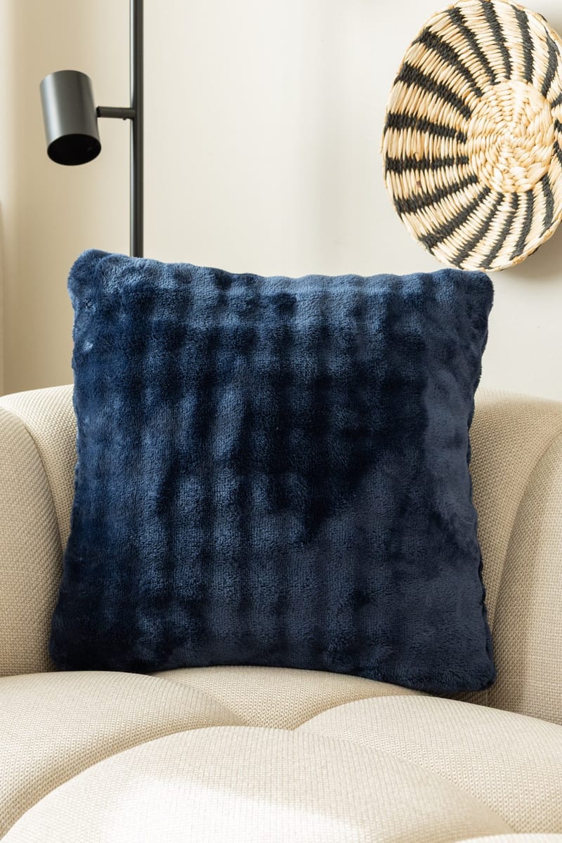 Prydnadskudde Pom Pom 50x50 cm - Marinblå - Textilier & mattor - Kuddar & plädar