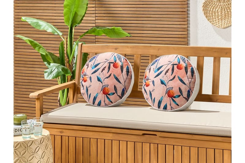 RICHELU Utomhuskudde 40 cm Rund Orange - Textilier & mattor - Kuddar & plädar - Utomhuskudde