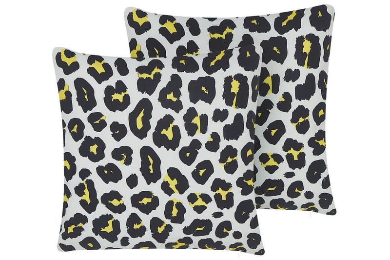 Runge Utomhuskudde 45x45 cm - Vit/Svart/Gul - Textilier & mattor - Kuddar & plädar - Utomhuskudde