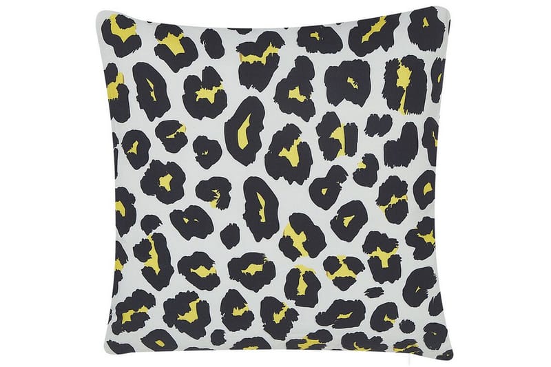 RUNGE Utomhuskudde 45x45 cm Vit/Svart/Gul