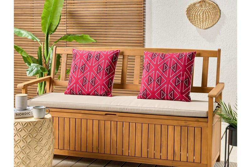 SANTA ROSA Utomhuskudde 45x45 cm Rosa/Vit - Textilier & mattor - Kuddar & plädar - Utomhuskudde