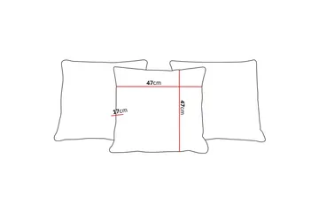 Scandi Dekorationskudde 3-pack - Ljusbrun - Textilier & mattor - Kuddar & plädar