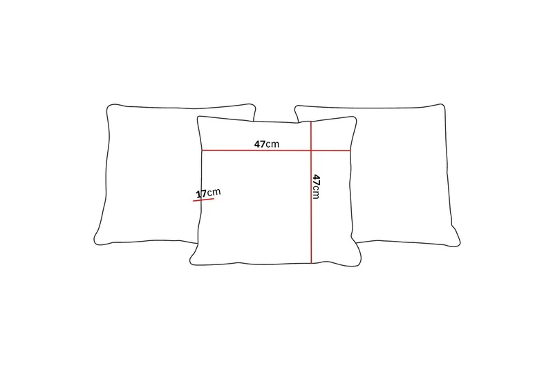 Scandi Dekorationskudde 3-pack - Ljusbrun - Textilier & mattor - Kuddar & plädar