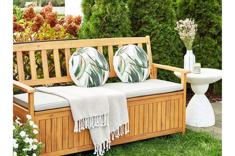 SOREL Utomhuskudde 40 cm Rund Grön/Vit - Textilier & mattor - Kuddar & plädar - Utomhuskudde