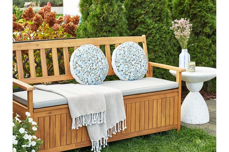 SPECCHIA Utomhuskudde 40 cm Rund Blå/Grön/Gul - Textilier & mattor - Kuddar & plädar - Utomhuskudde