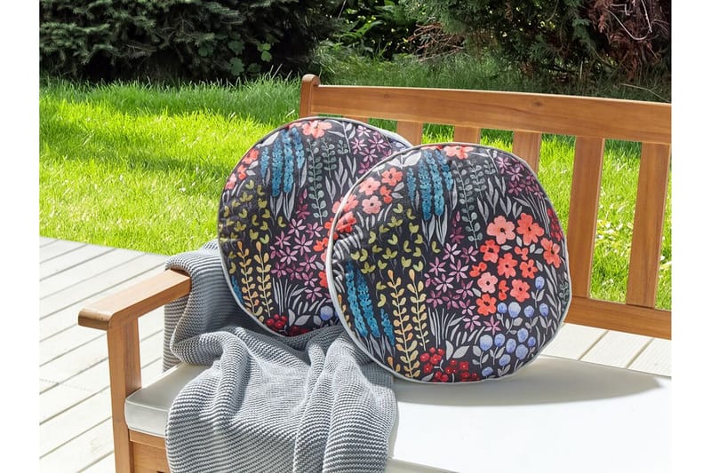 Sylvan Lake Utomhuskudde 40 cm Rund - Svart - Textilier & mattor - Kuddar & plädar - Utomhuskudde