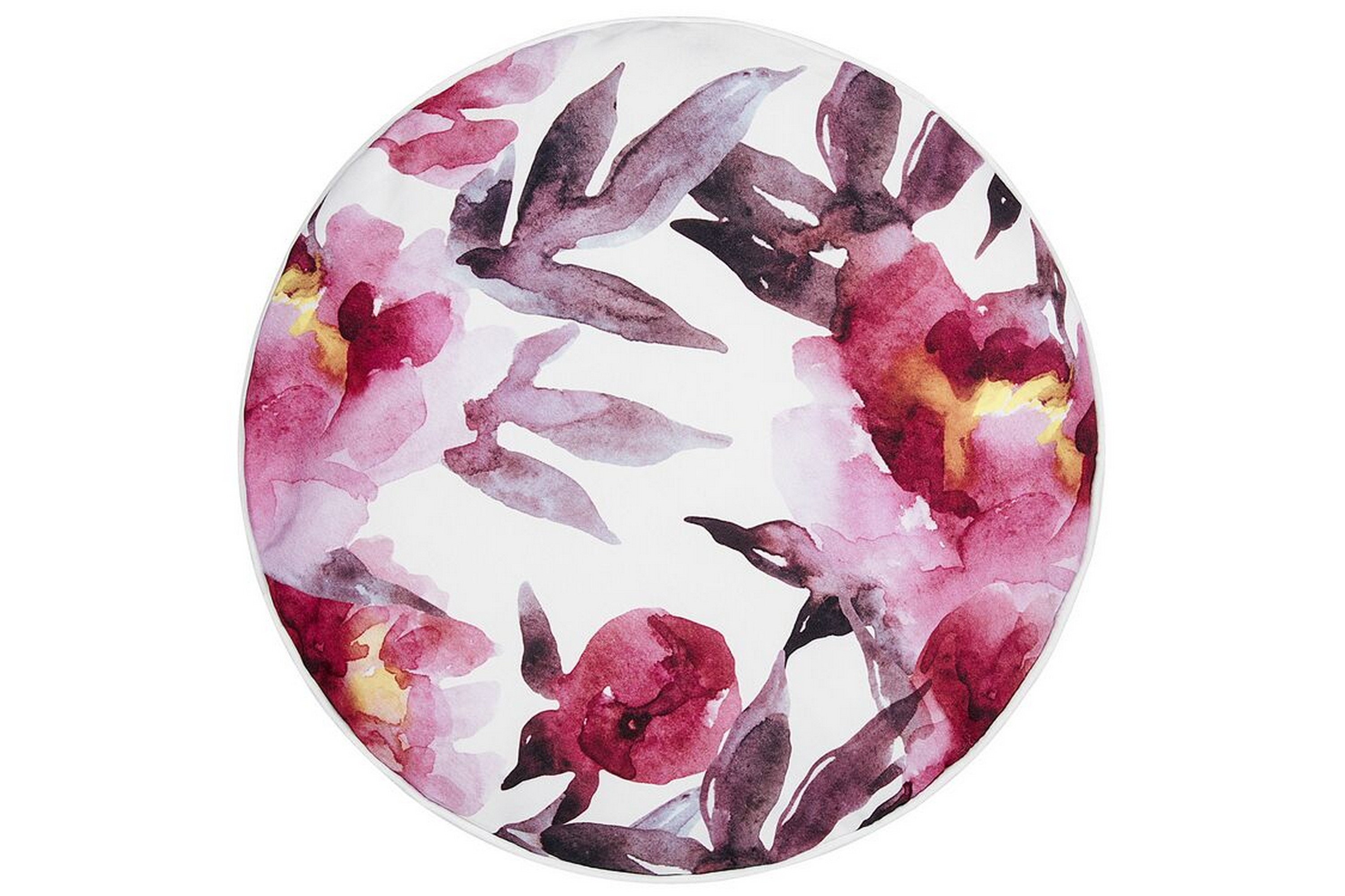 trepuzzi utomhuskudde 40 cm rund vit/rosa -
