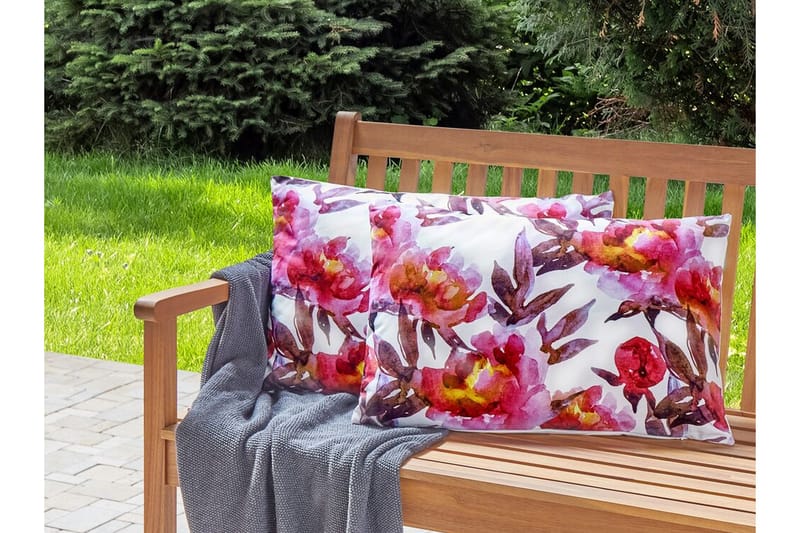 TREPUZZI Utomhuskudde 42x60 cm 2 st Vit/Rosa - Textilier & mattor - Kuddar & plädar - Utomhuskudde