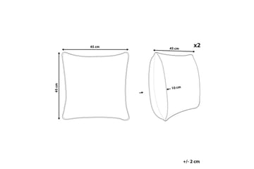 Tricase Utomhuskudde 45x45 cm - Vit/Grön - Textilier & mattor - Kuddar & plädar - Utomhuskudde