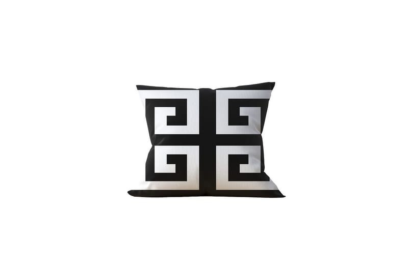 Tyrell Prydnadskudde 43x43 cm, Svart/Vit